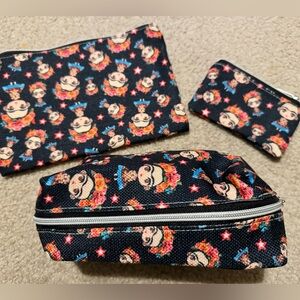3pc Frida Kahlo bag set